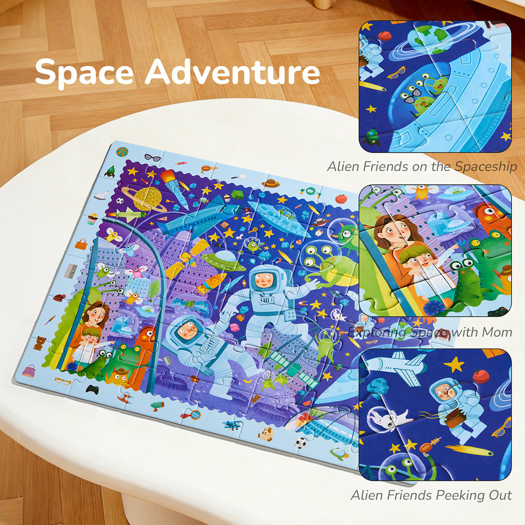 Build & Seek Puzzle - Space Treasure Hunt 42PCS