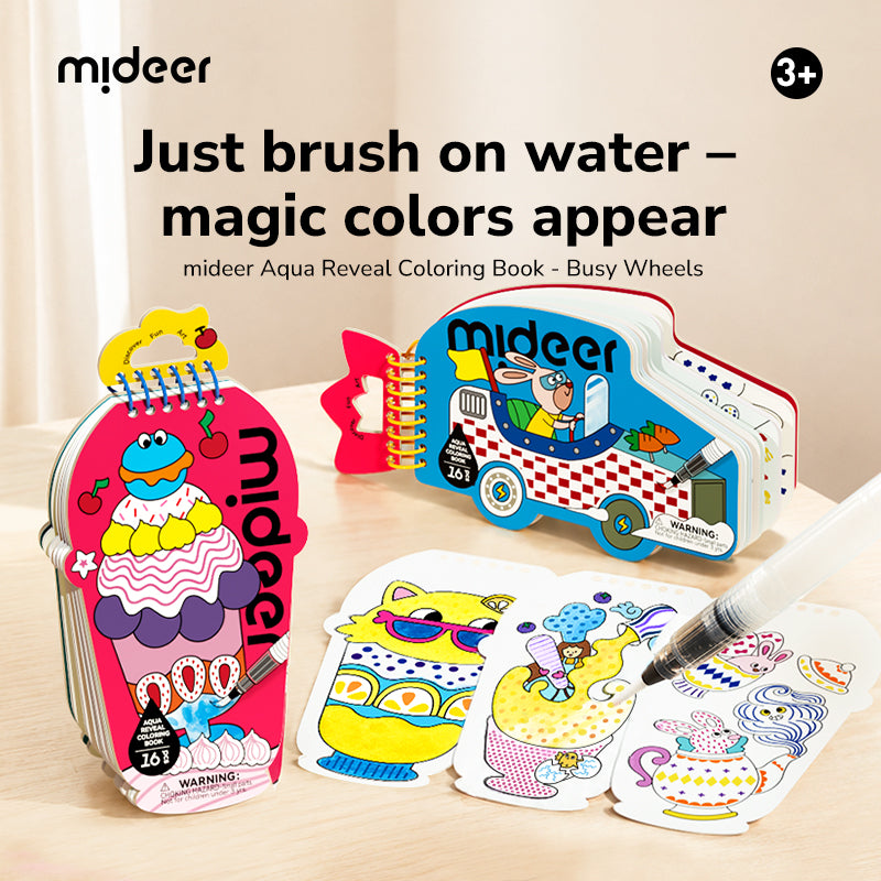 mideer Aqua Reveal Coloring Book - Sweet Cream