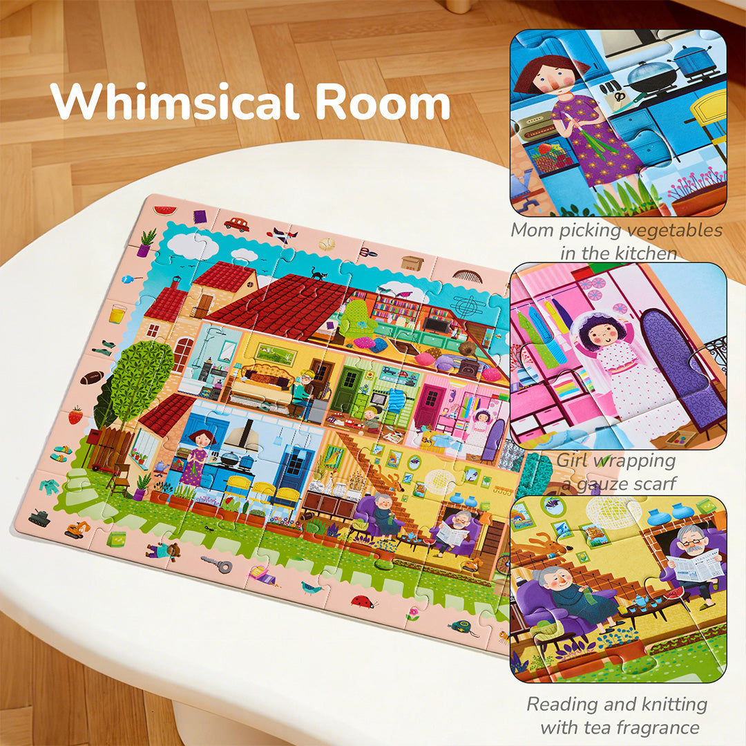 Build & Seek Puzzle - Whimsical Room 42PCS