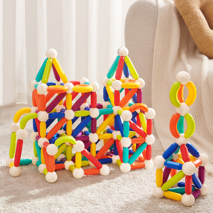 Rainbow Magnetic Building Stick 60P