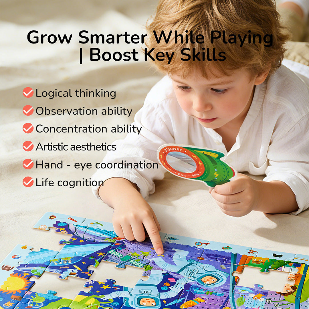Build &amp; Seek Puzzle - Space Treasure Hunt 42PCS