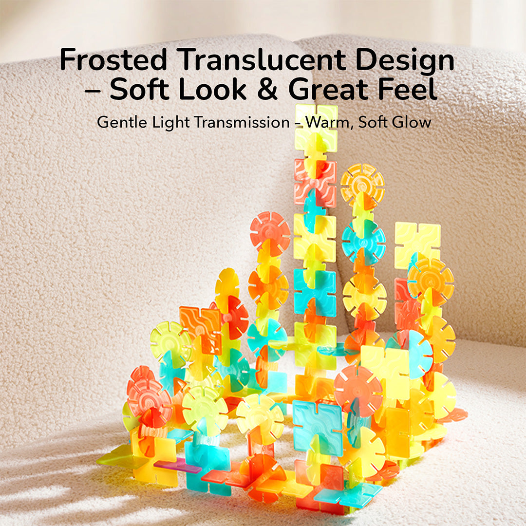 Translucent Color Snowflake Blocks-150pcs