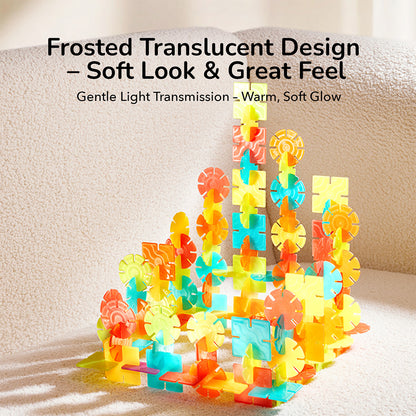 Translucent Color Snowflake Blocks-150pcs