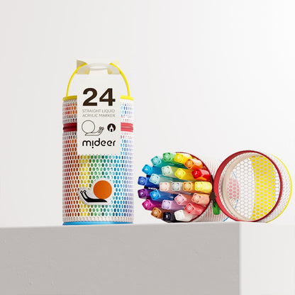 Straight Liquid Acrylic Marker - 24 Colors