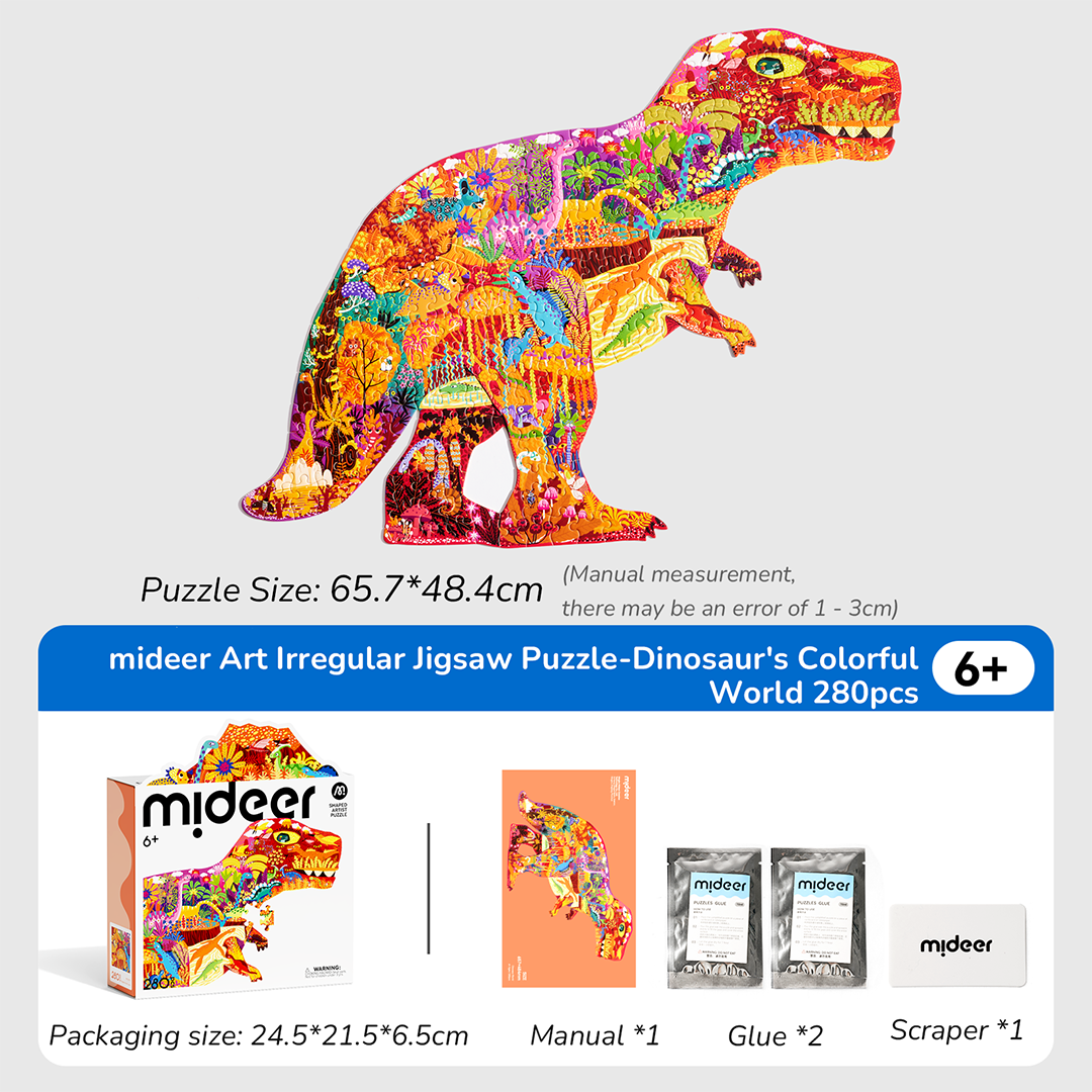 Shaped Artist Puzzle - Dinosaur World 280PCS