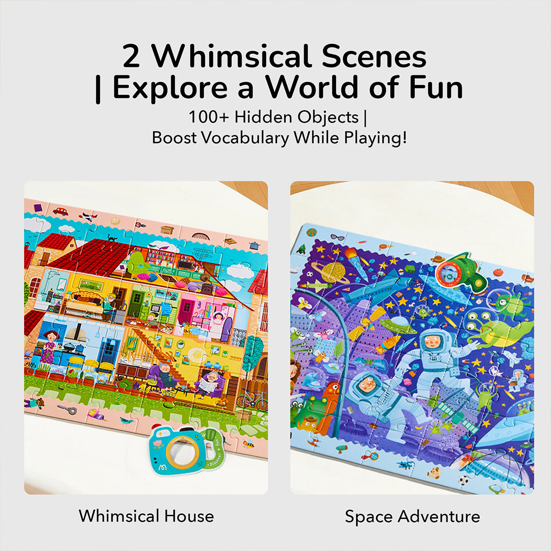 Build &amp; Seek Puzzle - Space Treasure Hunt 42PCS