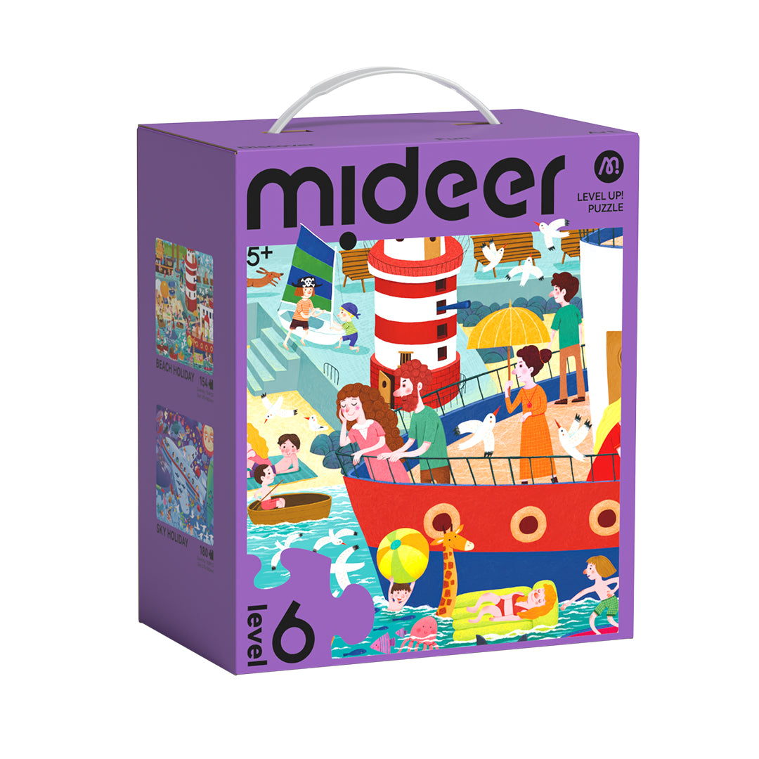 Level Up! Puzzles with Storage Bag - Level 6: Relaxing Holiday 154P-180P