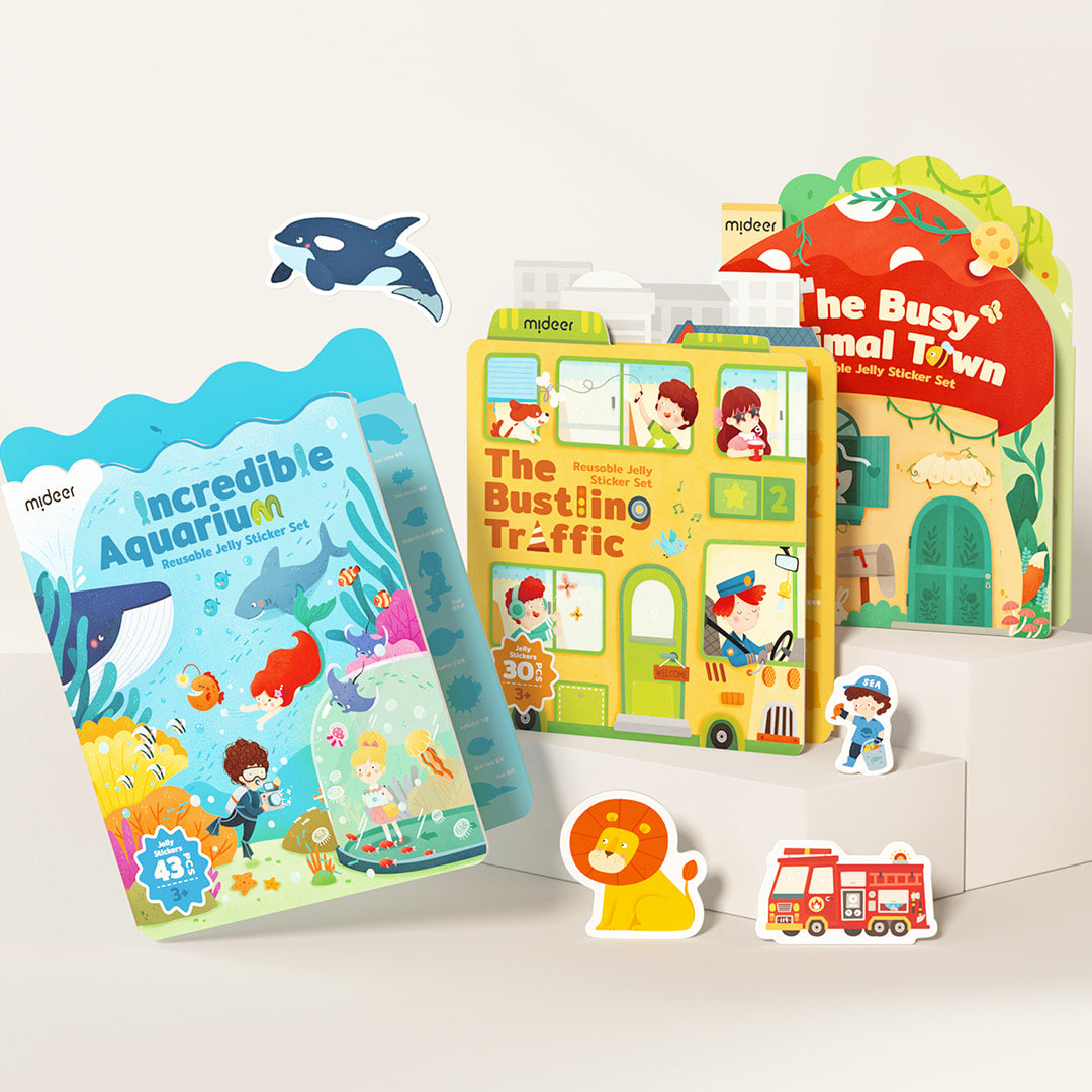 Reusable Jelly Sticker: The Bustling Traffic