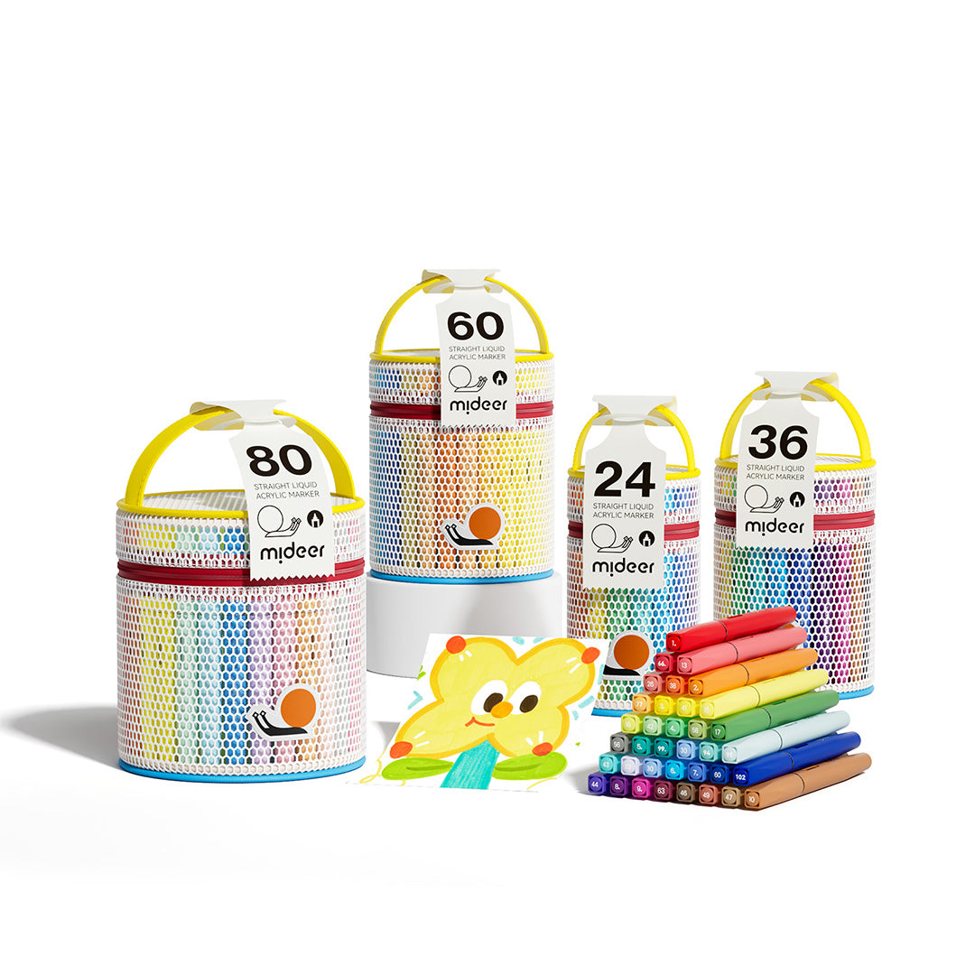 Straight Liquid Acrylic Marker - 36 Colors