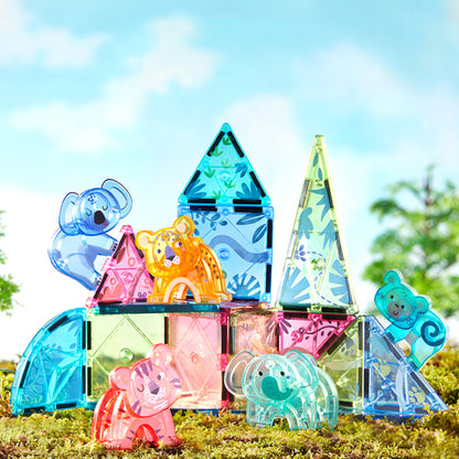 Colorful Magnetic Tiles: Wonderful Forest 40P