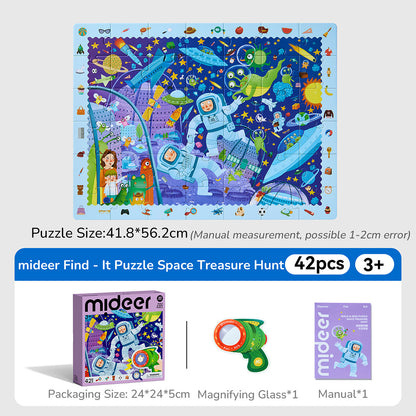 Build &amp; Seek Puzzle - Space Treasure Hunt 42PCS