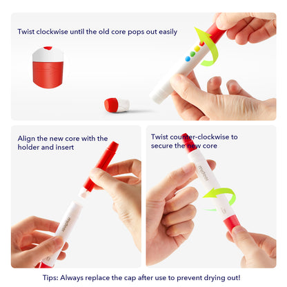 refillable silky crayons - Refills Pack 12 Colors