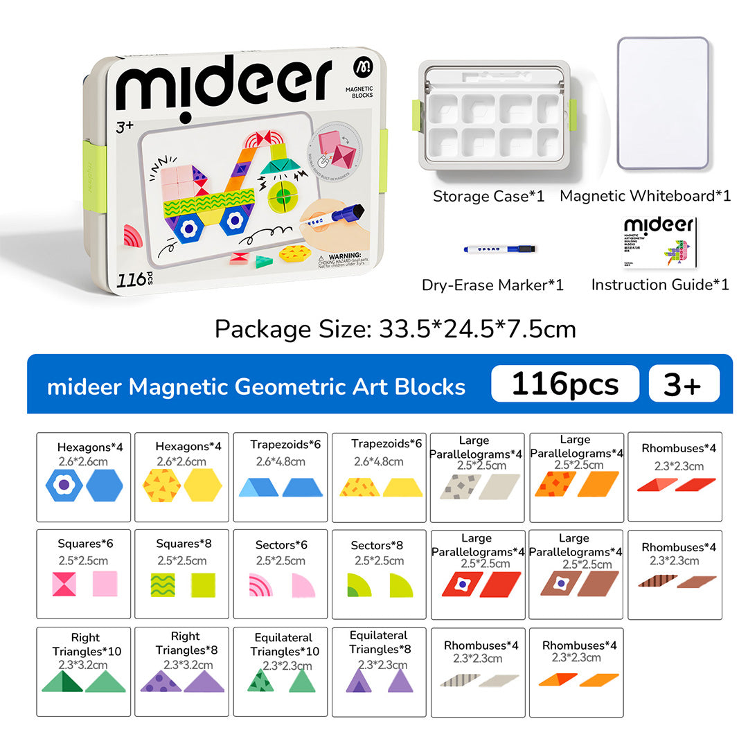 Magnetic Art Geometry Building Blocks-116pcs