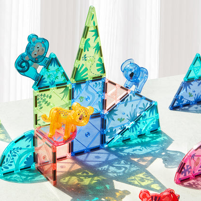 Colorful Magnetic Tiles: Wonderful Forest 40P