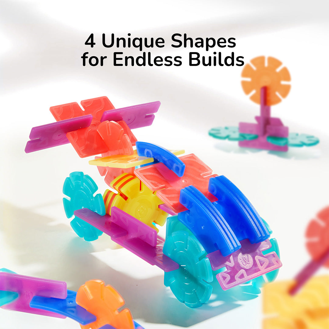 Translucent Color Snowflake Blocks-150pcs