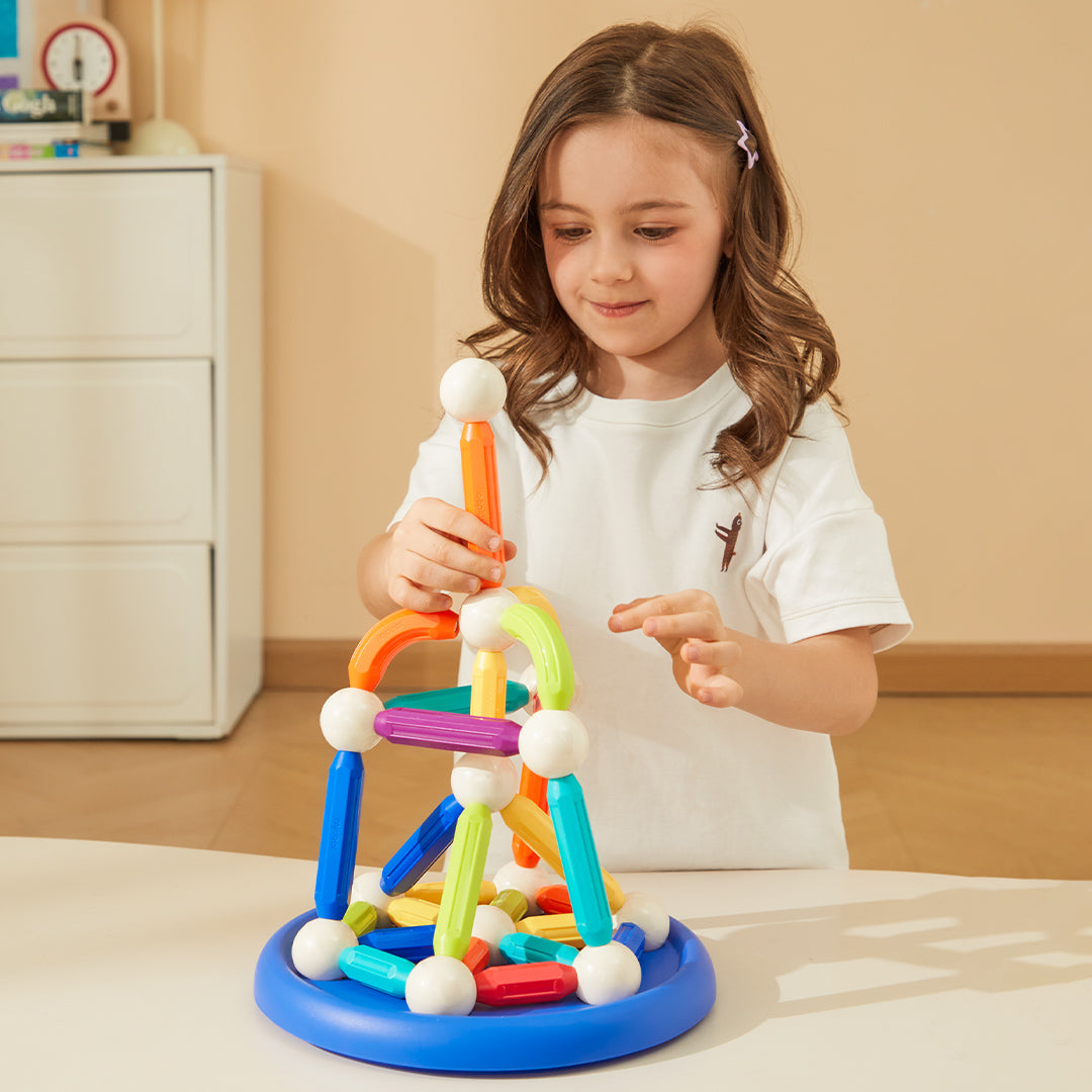 Rainbow Magnetic Building Stick 60P