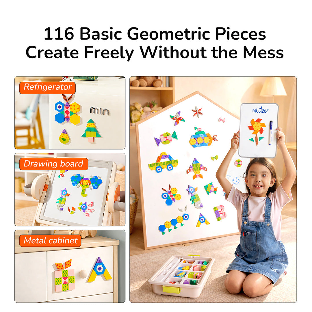Magnetic Art Geometry Building Blocks-116pcs