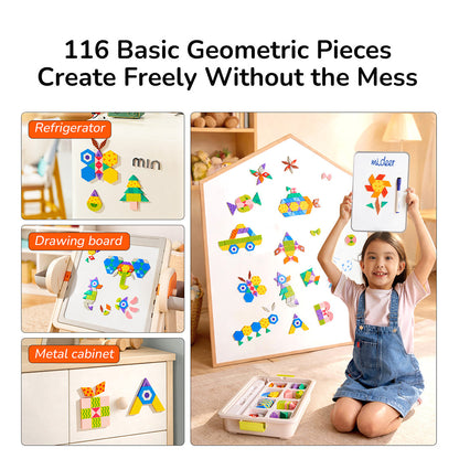 Magnetic Art Geometry Building Blocks-116pcs