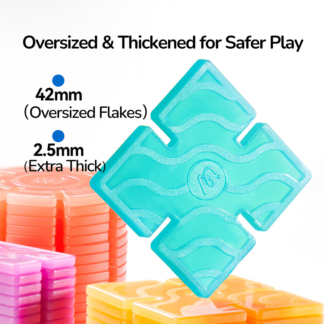 Translucent Color Snowflake Blocks-150pcs