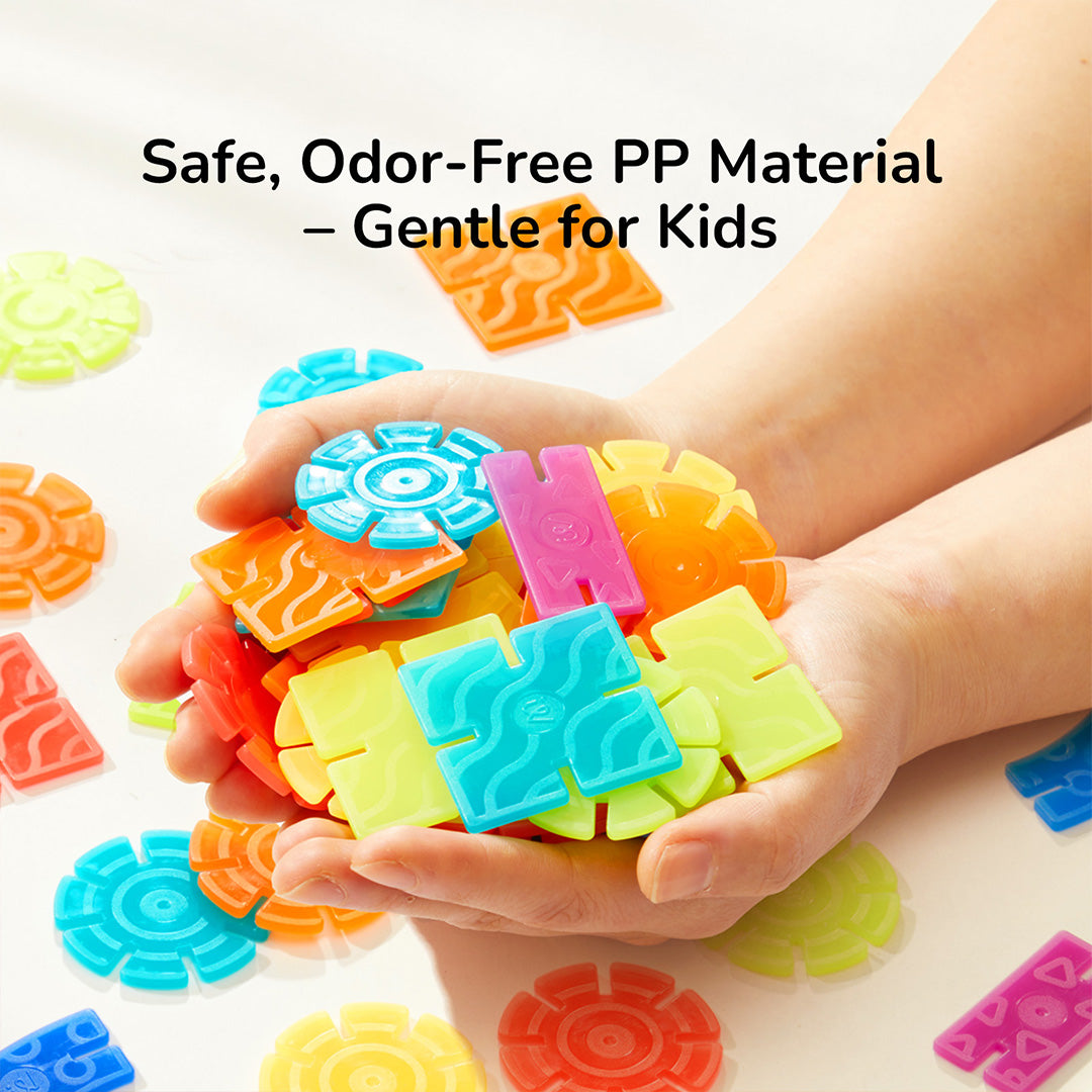 Translucent Color Snowflake Blocks-150pcs