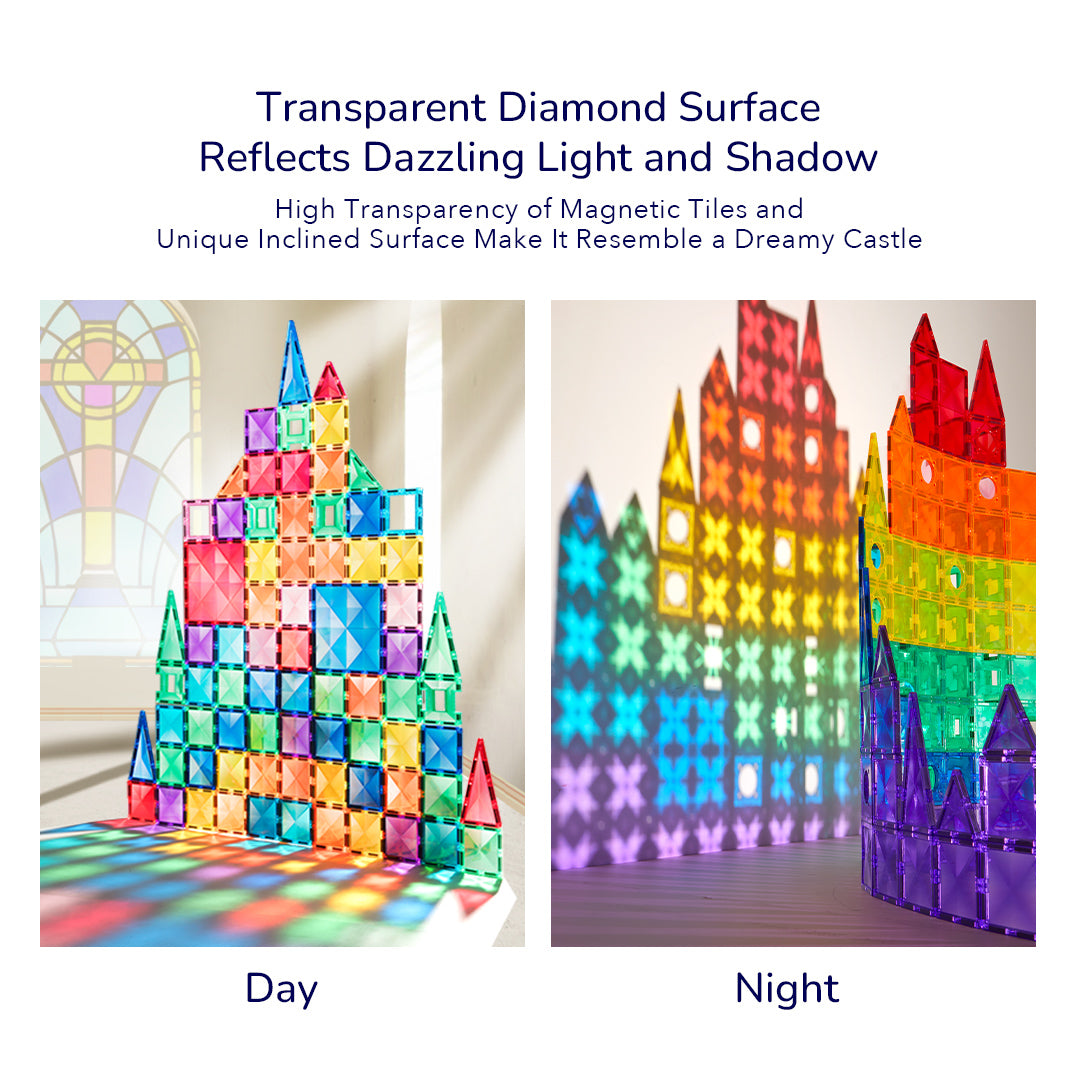 Colorful Magnetic Tiles 60P