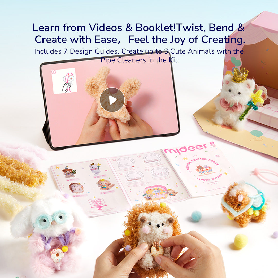 Chenille Stem Craft Kit-Animal Party